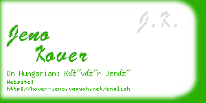 jeno kover business card